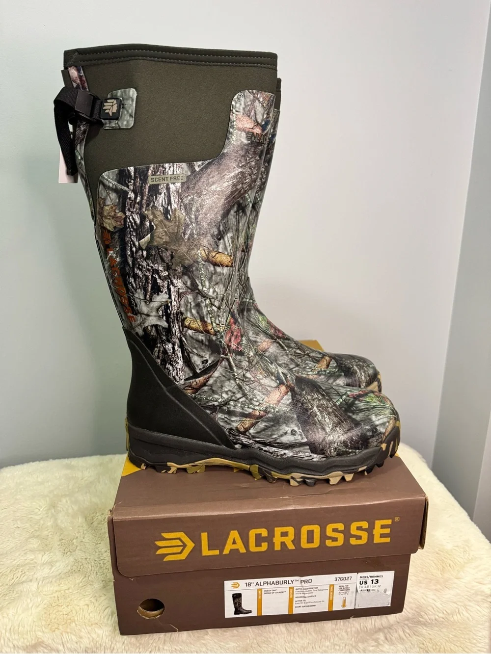 LaCrosse AlphaBurly Pro Hunting Boots for Men - Mossy Oak Break-Up Country
